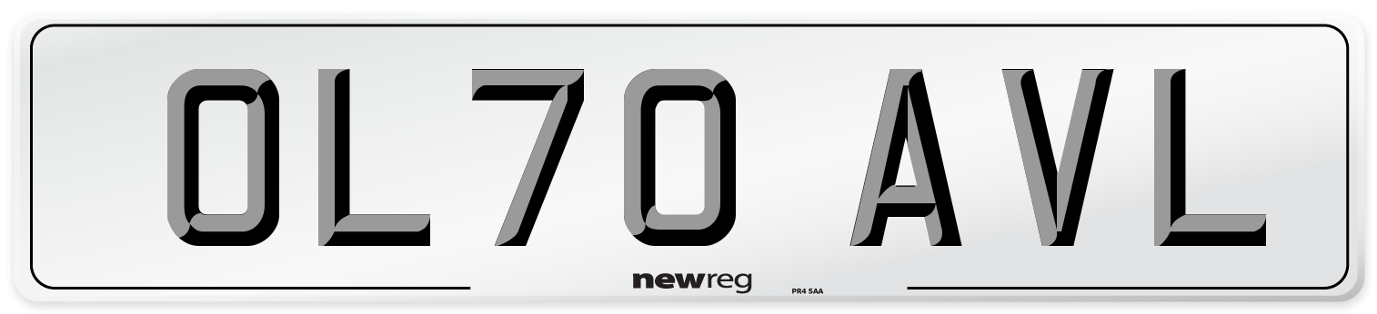 OL70 AVL Number Plate from New Reg